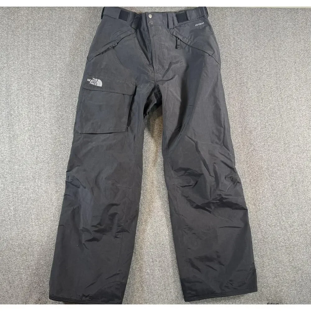 The North Face HyVent Snow Pants Mens Medium Black Waterproof Ski Cargo Vented